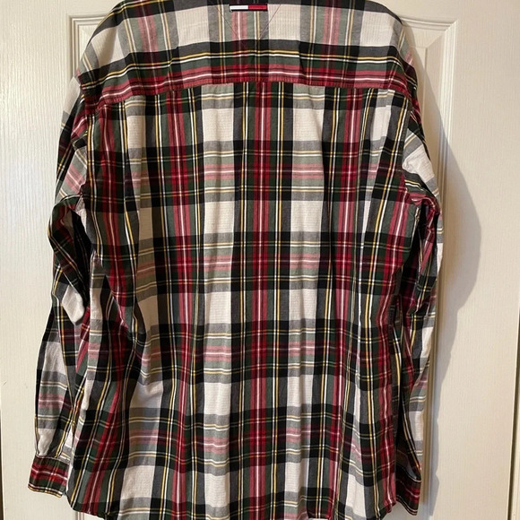 90s Vintage Tommy Hilfiger Plaid Long Sleeve Button Up XL Multicolor - Picture 3 of 7